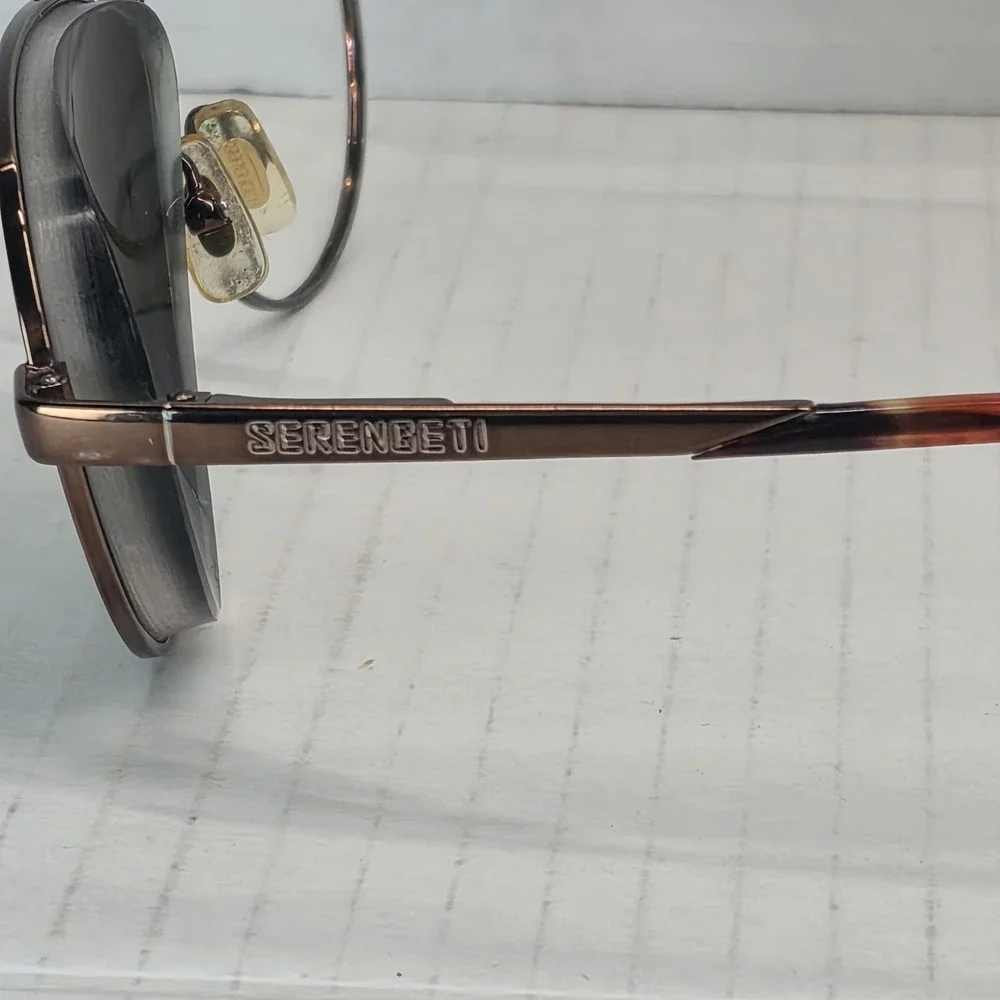VTG‎ Serengeti 6684 Eyeglass Frames Brown Metal Tortoise Arms Japan*FRAMES ONLY*